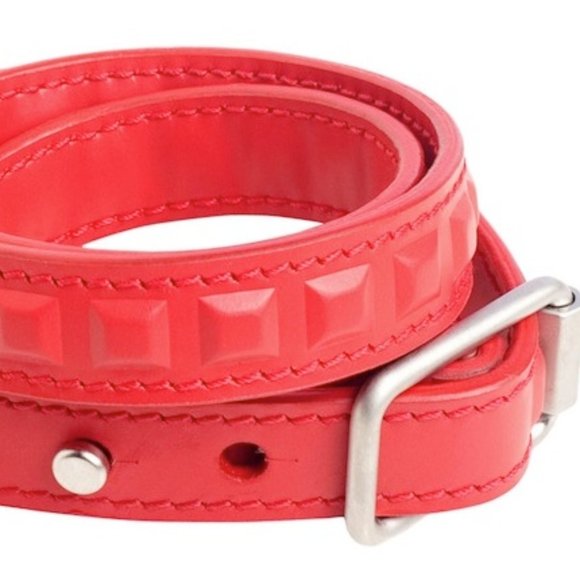 Balenciaga Grommet Triple Wrap Leather Bracelet - Picture 2 of 7